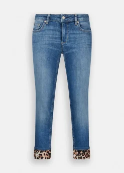 Jeans skinny con risvolto