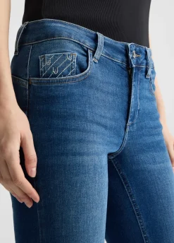 Jeans skinny con spacchetti