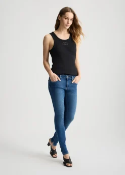 Jeans skinny con spacchetti
