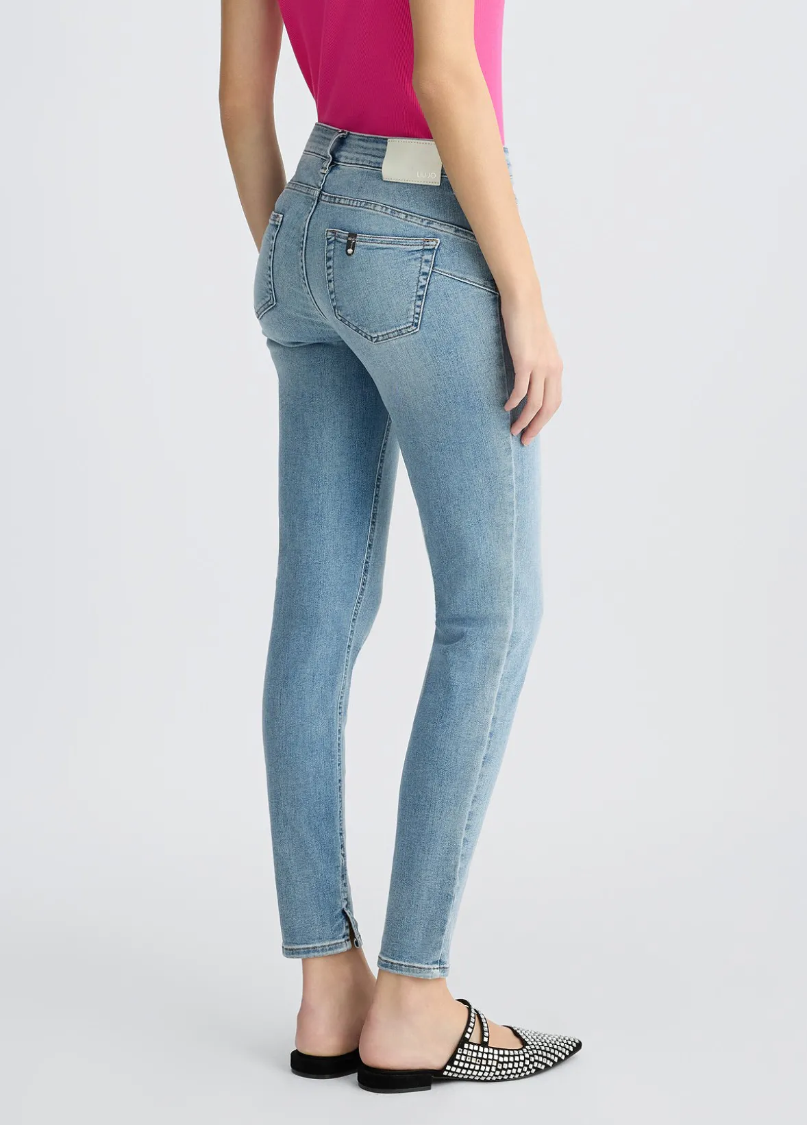Jeans skinny con spacchetti