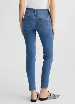 Jeans skinny con strass