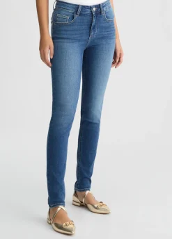 Jeans skinny con strass
