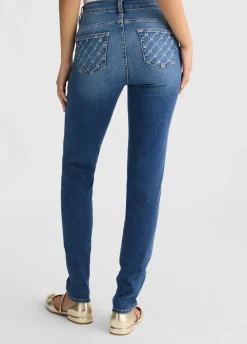 Jeans skinny con strass