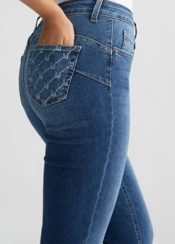 Jeans skinny con strass