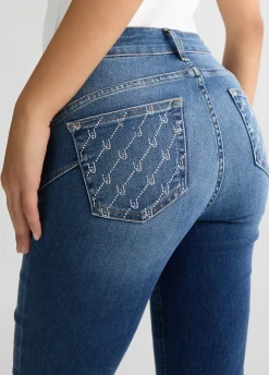 Jeans skinny con strass