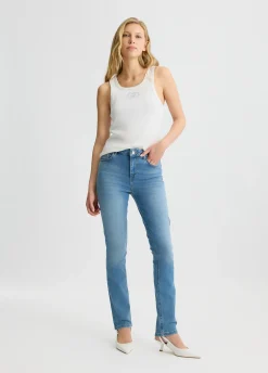 Jeans slim a vita alta