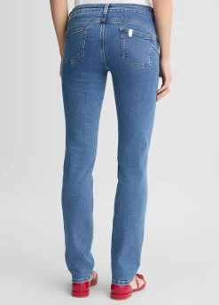 Jeans slim fit con strass