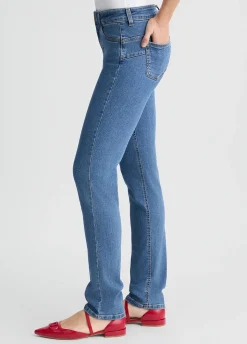 Jeans slim fit con strass