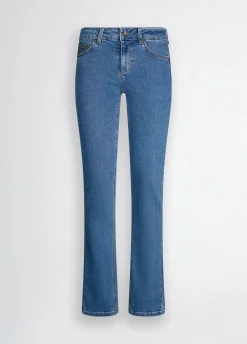 Jeans slim fit con strass