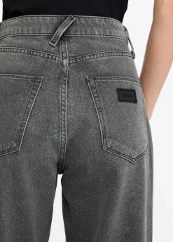 Jeans straight a vita alta