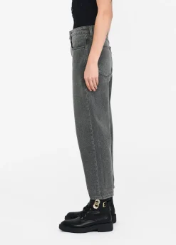 Jeans straight a vita alta