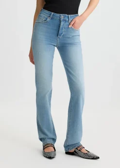 Jeans straight a vita alta