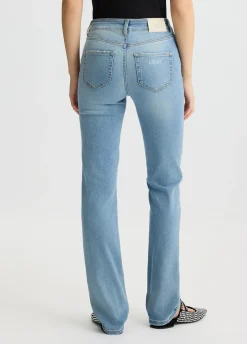 Jeans straight a vita alta
