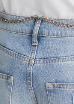 Jeans straight con cintura elegante