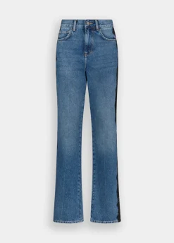Jeans straight con pizzo