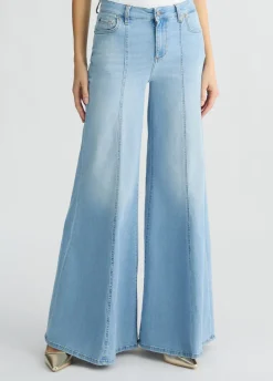 Jeans super flare a vita alta