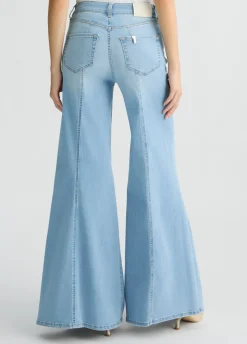 Jeans super flare a vita alta