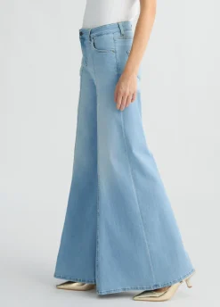Jeans super flare a vita alta