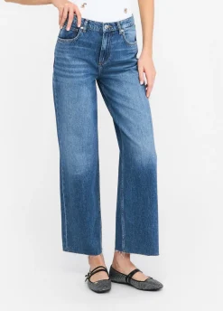 Jeans wide leg a vita bassa