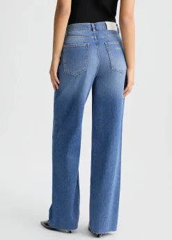 Jeans wide leg in cotone