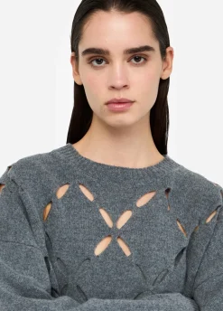Maglia 100% lana con cut-out