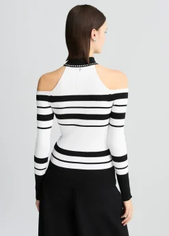 Maglia a righe con borchie