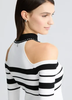 Maglia a righe con borchie