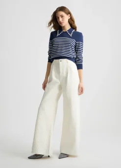Maglia a righe con colletto