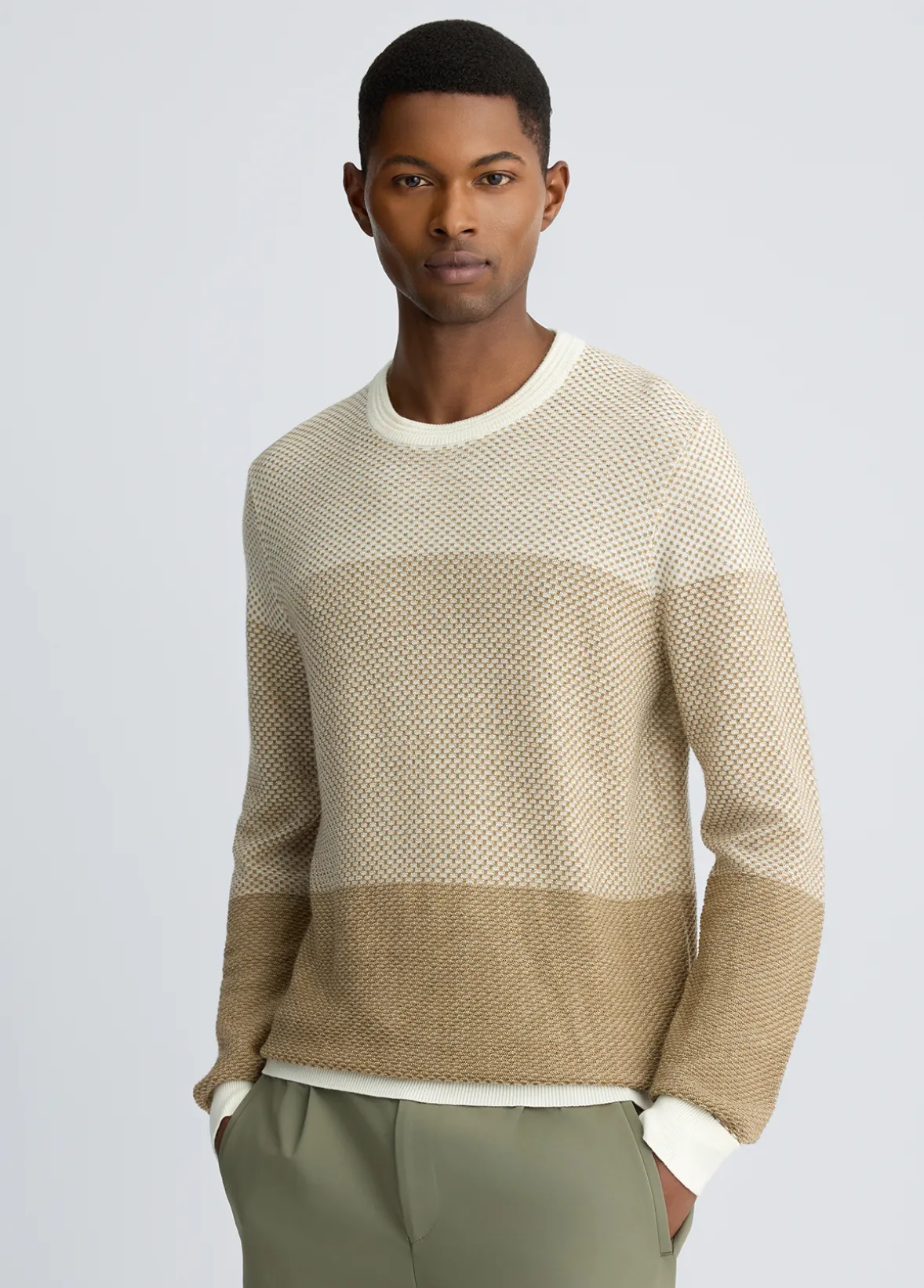 Maglia color-block in lana