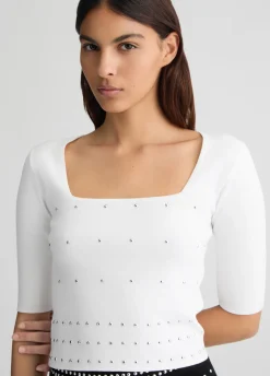 Maglia con borchie