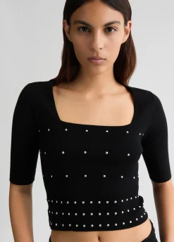 Maglia con borchie