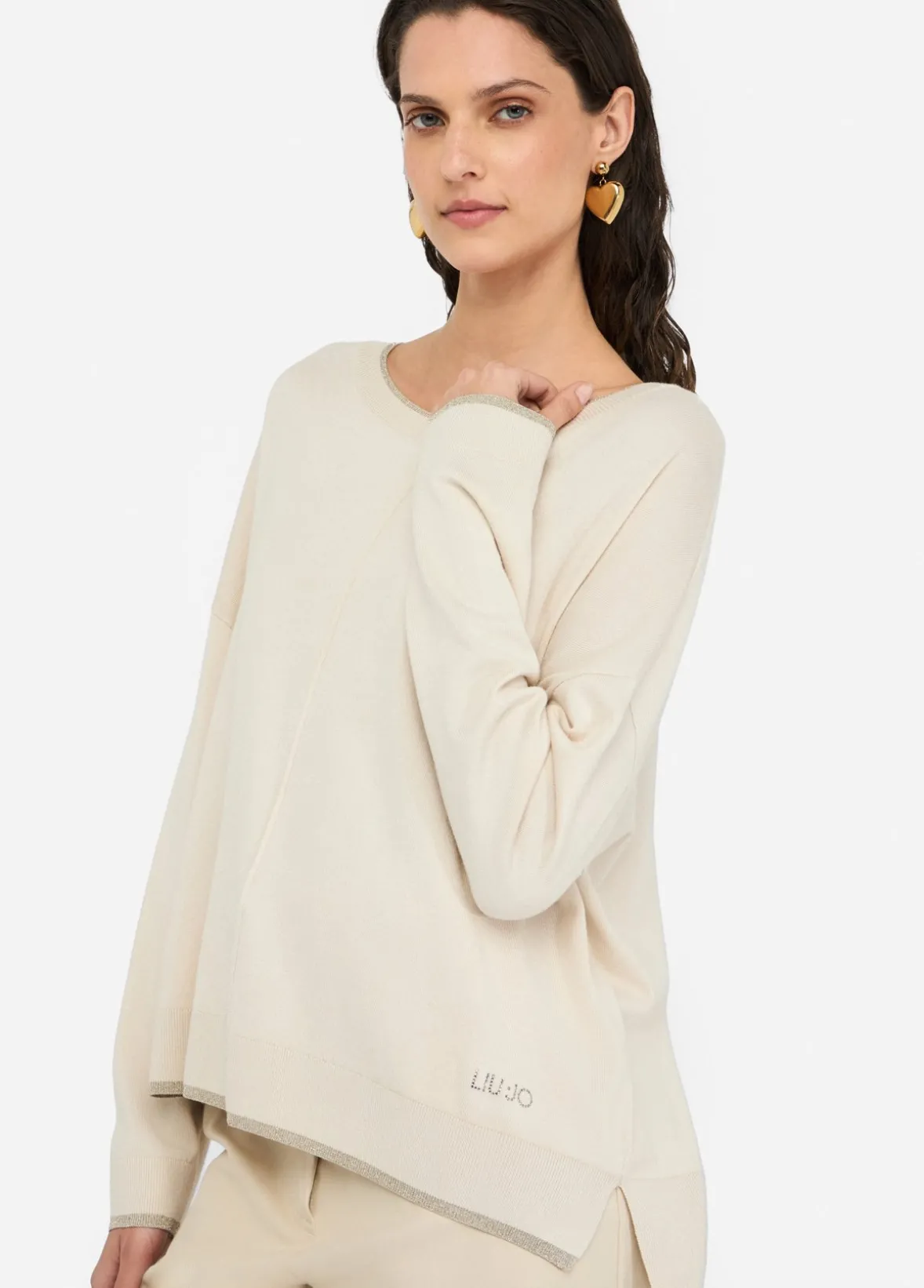 Maglia con dettagli in lurex®