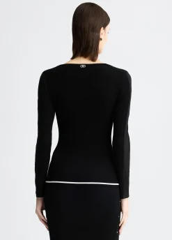 Maglia con inserti in tulle