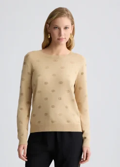 Maglia con logo e strass