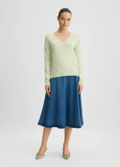 Maglia con logo e strass