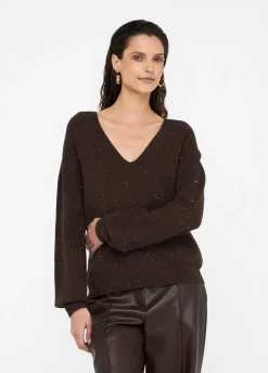 Maglia con micro paillettes