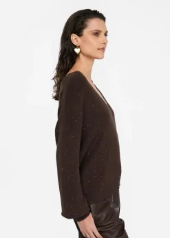 Maglia con micro paillettes