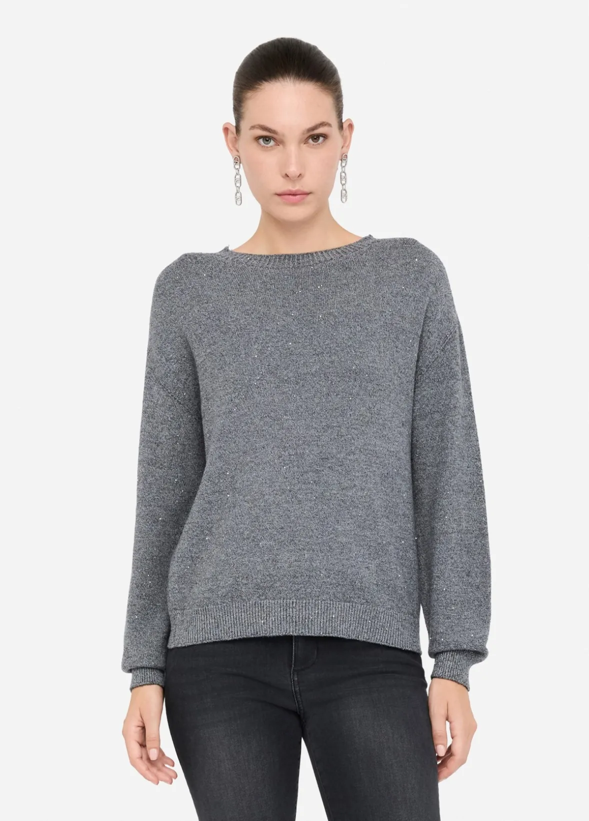 Maglia con micro paillettes