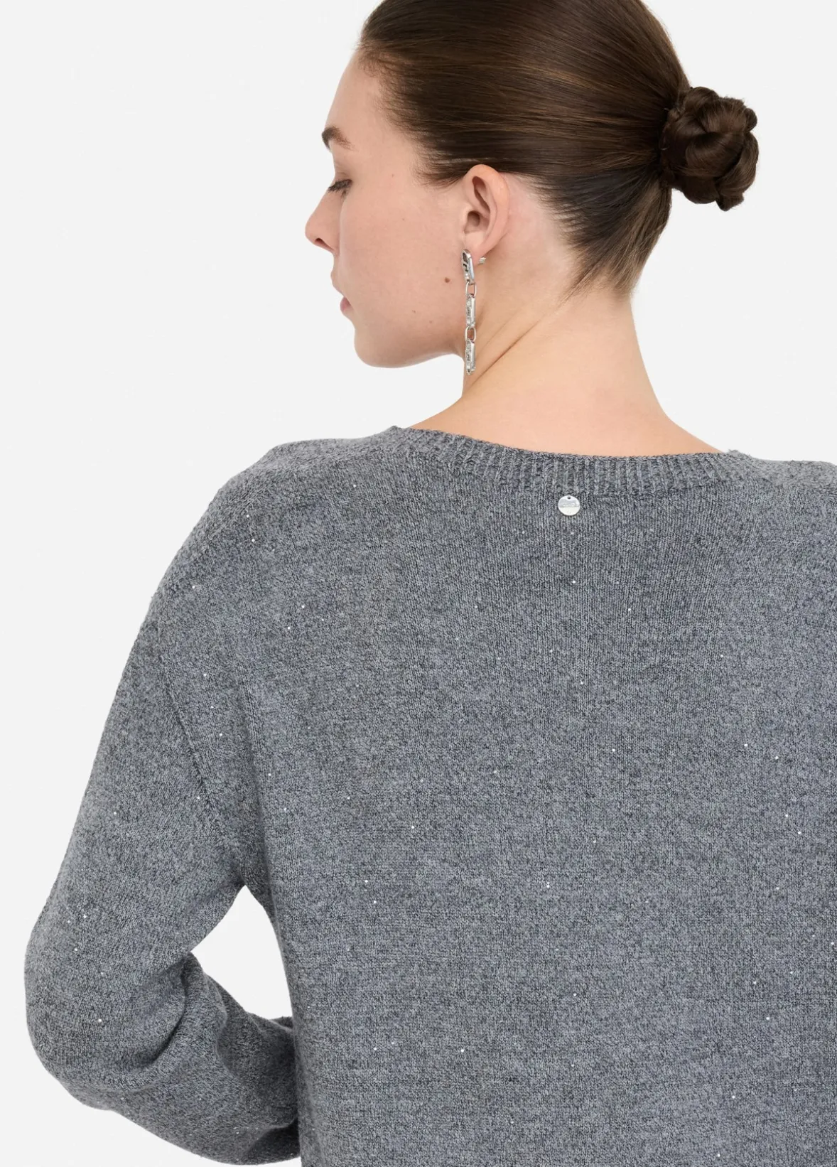 Maglia con micro paillettes