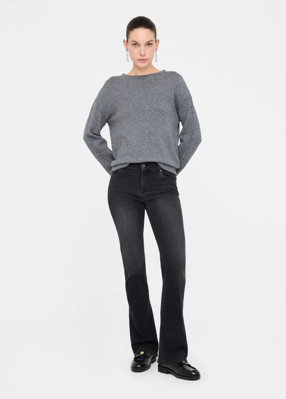 Maglia con micro paillettes