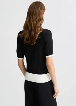 Maglia con profili a contrasto