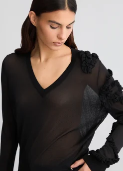 Maglia con rouches