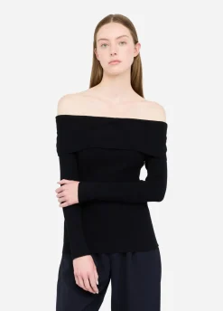Maglia con scollo bardot