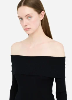 Maglia con scollo bardot
