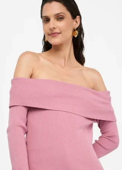 Maglia con scollo bardot