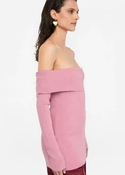Maglia con scollo bardot