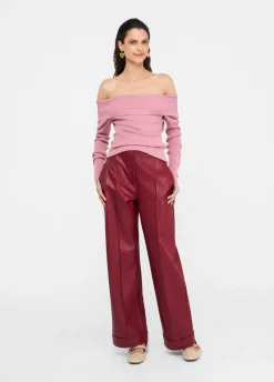 Maglia con scollo bardot