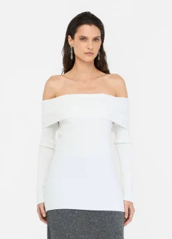 Maglia con scollo bardot