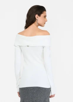 Maglia con scollo bardot