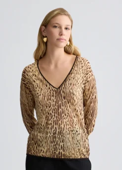 Maglia con stampa animalier